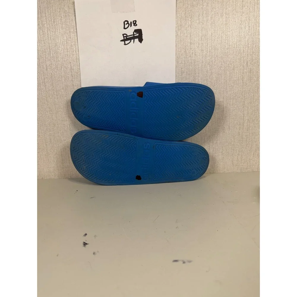 Adidas Cloudfoam Adilette Slides Blue White‎ Mens Athletic Sandals Logo B18